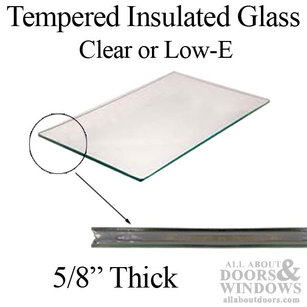 Tempered Patio Glass, 34 x 76 x 5/8 inch - Tempered Patio Glass, 34 x 76 x 5/8 inch