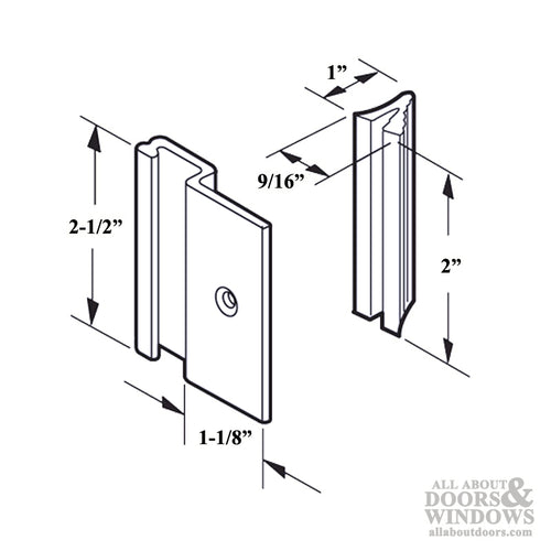 DISCONTINUED Non-Handed Pull for Sliding Screen Door - Aluminum - DISCONTINUED Non-Handed Pull for Sliding Screen Door - Aluminum