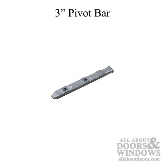 Pivot Bar, 3", 2 hole,  Mini T-head,  Zinc Die Cast