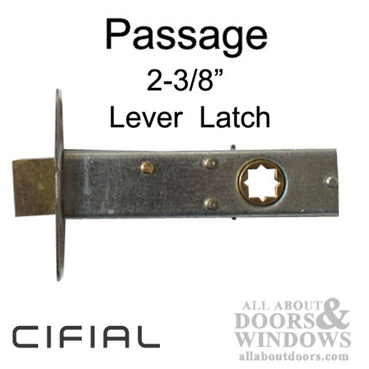 NO LONGER AVAILABLE, Cifial Passage Latch, Lever, 2-3/8" bs,