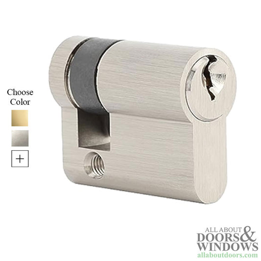 Keyed Euro Profile Half Cylinder, 38mm, 28/10, Schlage 6-pin - Choose Color