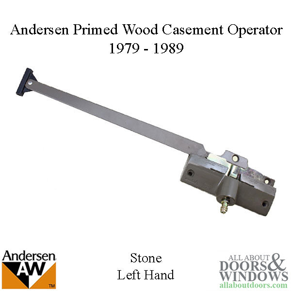 Andersen Casement Window Operator Left Primed Wood Casement Window 1979-1989 - Andersen Casement Window Operator Left Primed Wood Casement Window 1979-1989