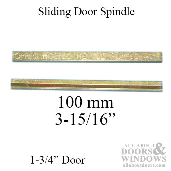 Spindle, 100mm for Fuhr sliding door, 1-3/4