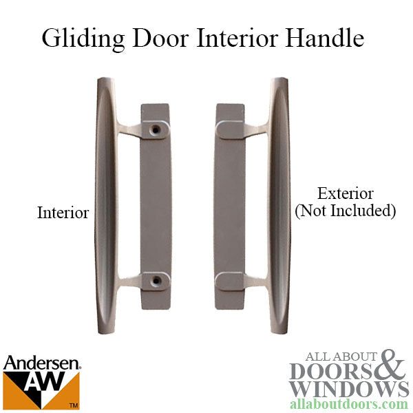 Andersen Window - Frenchwood Gliding Door - Interior Dished Style Handle - Stone - Andersen Window - Frenchwood Gliding Door - Interior Dished Style Handle - Stone