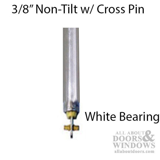 3/8” Spiral Non-Tilt Cross Pin Balance Rod, White Bearing