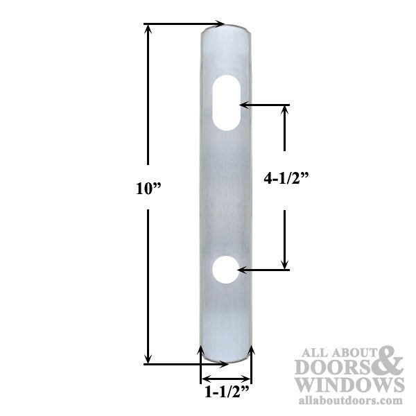Newbury Active Exterior Escutcheon Plate - Brushed Chrome - Newbury Active Exterior Escutcheon Plate - Brushed Chrome