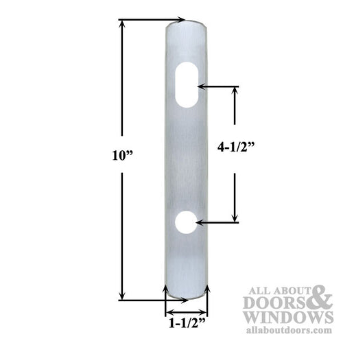 Newbury Active Exterior Escutcheon Plate - Brushed Chrome - Newbury Active Exterior Escutcheon Plate - Brushed Chrome