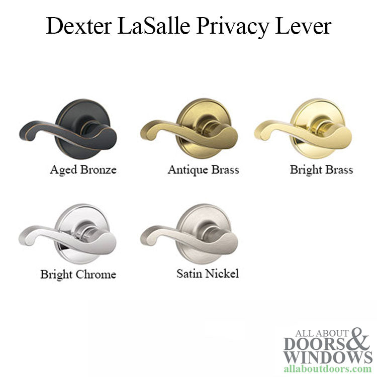 Dexter LaSalle J40-605 Right Hand Privacy Lever - Polished Brass J40-LAS-605R - Dexter LaSalle J40-605 Right Hand Privacy Lever - Polished Brass J40-LAS-605R