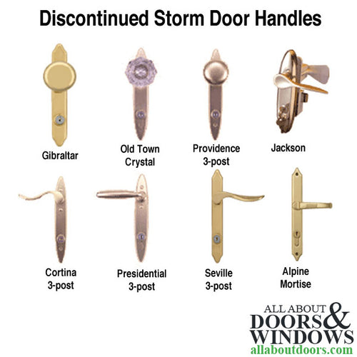 Storm Door 3 Post Keyed Outside Handle with Square Spindle - Storm Door 3 Post Keyed Outside Handle with Square Spindle