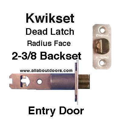 Kwikset Deadlatch, 2-3/8 Radius Face,  Entry Door - 26D