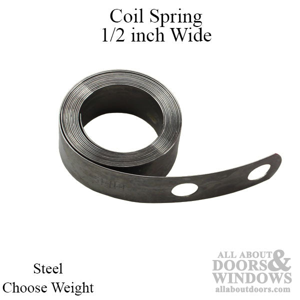 Coil Spring, 1/2 inch wide - Steel - Choose Weight - Coil Spring, 1/2 inch wide - Steel - Choose Weight