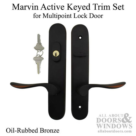 Marvin Active  Keyed Hinged door trim, Multipoint Lock - Oil Rubbed Bronze