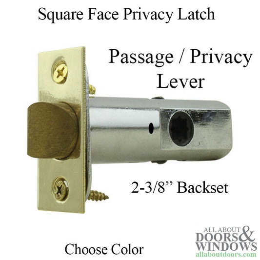 Privacy Lever Latch, 2-3/8"  backset, 5/16" Hub