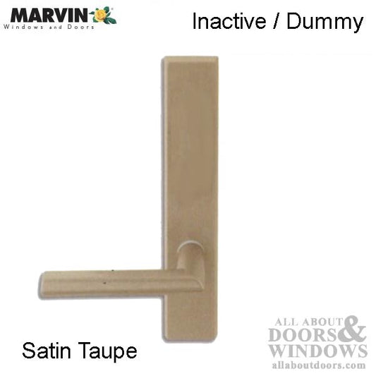 Marvin Contemporary Handle, Inactive / Dummy Ultimate Hinged French Door- Satin Taupe