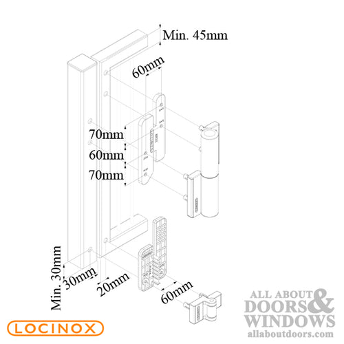 Locinox Installation and Drill Jig for TIGER Closer - Locinox Installation and Drill Jig for TIGER Closer