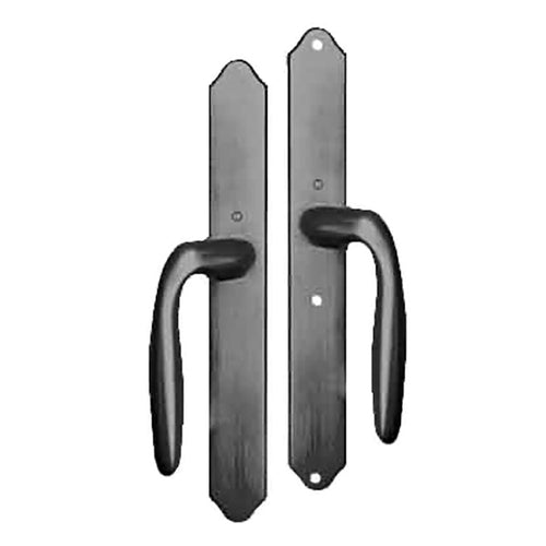 HOPPE HLS 9000 Sliding Door Handle Set with Verona Lever Fixed Dummy Antique Nickel - HOPPE HLS 9000 Sliding Door Handle Set with Verona Lever Fixed Dummy Antique Nickel