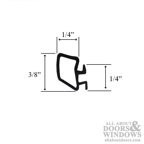 Thermoseal T Insert Seal For Panic Saddle Thresholds For Hinged Doors - Thermoseal T Insert Seal For Panic Saddle Thresholds For Hinged Doors