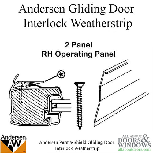 Interlock Weatherstrip, 2  Panel, RH, Operating Pa - Interlock Weatherstrip, 2  Panel, RH, Operating Pa