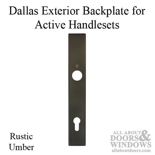 HOPPE Dallas Exterior Backplate M2161N for Active Handlesets - Rustic Umber