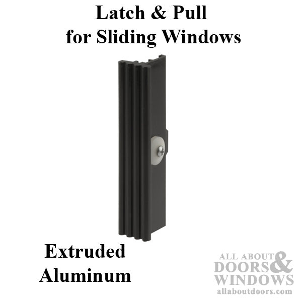 Latch and Pull - Vinyl and Aluminum Sash Hardware, Extruded Aluminum - Black - Latch and Pull - Vinyl and Aluminum Sash Hardware, Extruded Aluminum - Black