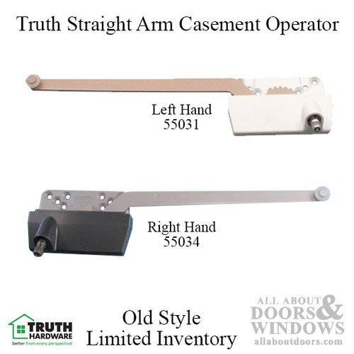 Truth Straight Arm Casement Operator, 9-1/2 inch, Right Hand - Choose Color - Truth Straight Arm Casement Operator, 9-1/2 inch, Right Hand - Choose Color