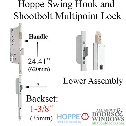 Hoppe Active 16/35/92 Shootbolt + Swing Hook @ 24.41"