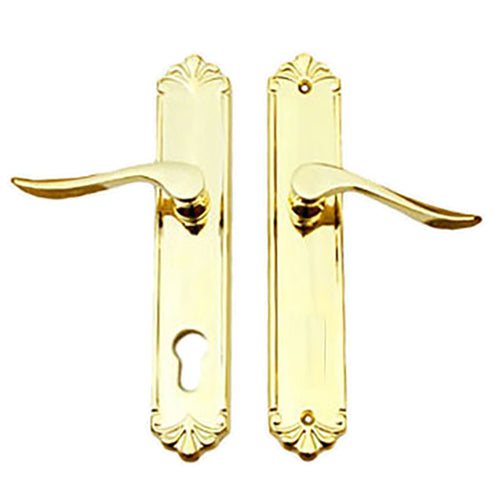 Euro Double Door Active Keyed / Fixed - PVD Polished Brass - Euro Double Door Active Keyed / Fixed - PVD Polished Brass