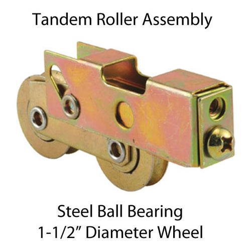 Vinyl Sliding Patio Door Tandem Roller 1.5 Inch Steel Wheel Diameter - Vinyl Sliding Patio Door Tandem Roller 1.5 Inch Steel Wheel Diameter