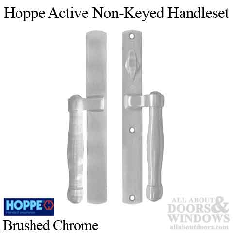 HOPPE HLS 9000 Sliding Door Handle Set Active Non-Keyed Outside Brushed Chrome - HOPPE HLS 9000 Sliding Door Handle Set Active Non-Keyed Outside Brushed Chrome