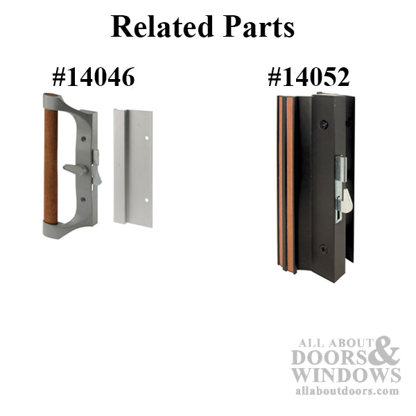 Extruded Keeper for Sliding Glass Door Aluminum Finish 1-3/16