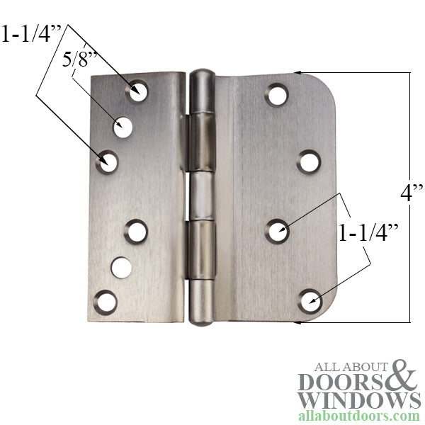 Peachtree Door Hinge 4 x 4 Offset Leaf  Plain Bearing Outswing Door - Peachtree Door Hinge 4 x 4 Offset Leaf  Plain Bearing Outswing Door
