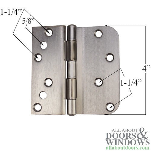 Peachtree Door Hinge 4 x 4 Offset Leaf  Plain Bearing Outswing Door - Peachtree Door Hinge 4 x 4 Offset Leaf  Plain Bearing Outswing Door