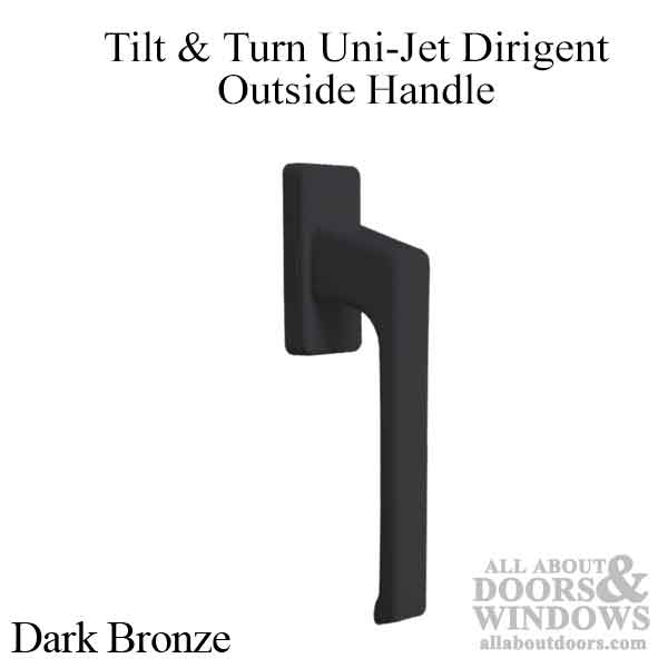 Tilt & Turn Uni-Jet Dirigent Outside Handle - Dark Bronze - Tilt & Turn Uni-Jet Dirigent Outside Handle - Dark Bronze