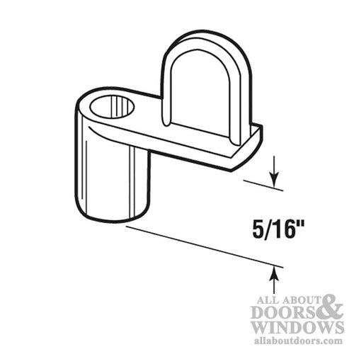 Screen Clip, Zinc, 5/16 Offset, w/ screw - Bronze - Screen Clip, Zinc, 5/16 Offset, w/ screw - Bronze