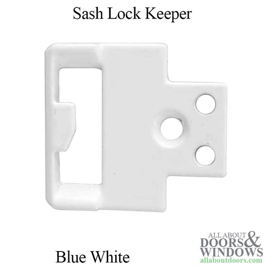 Sash Lock Keeper, 7/16 Inch Hole Center - Blue White