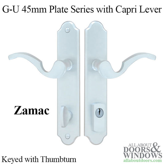 G-U Capri Handle and 45 mm Plate Series, Zamac, Active - Choose Color