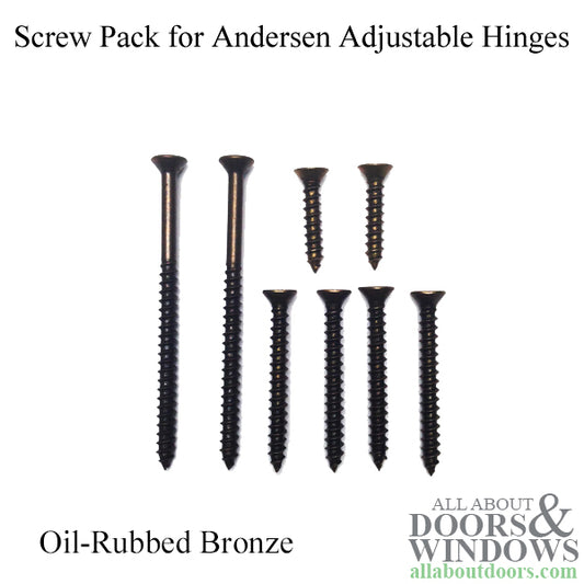 Hinge Screw Pack, Frenchwood Hinged Door - Oil-Rubbed Bronze