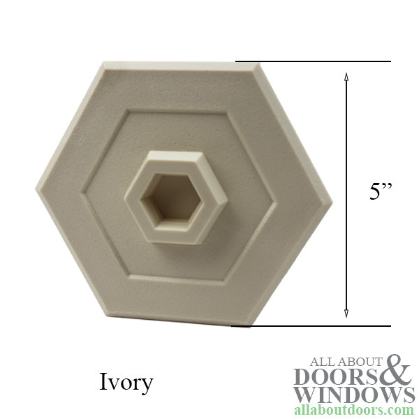 Wall Protector - 5 Inch Hexagonal - Ivory - Wall Protector - 5 Inch Hexagonal - Ivory