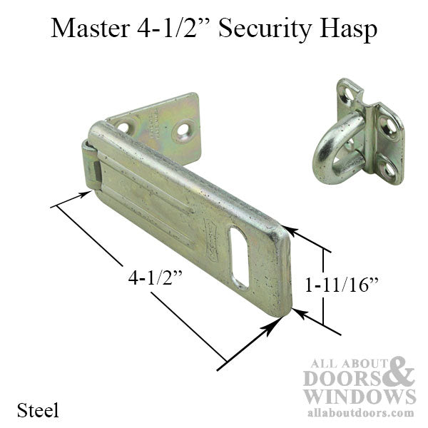 Master Security Hasp, 4-1/2 Inches - Master Security Hasp, 4-1/2 Inches