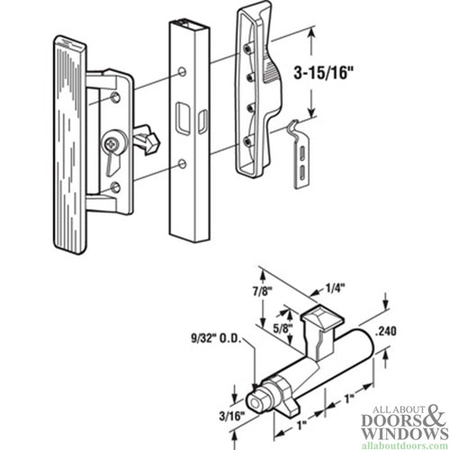 Sliding Patio Door Handle Black Metal With Wood Trim Keyed Sliding Patio Door Handle - Sliding Patio Door Handle Black Metal With Wood Trim Keyed Sliding Patio Door Handle