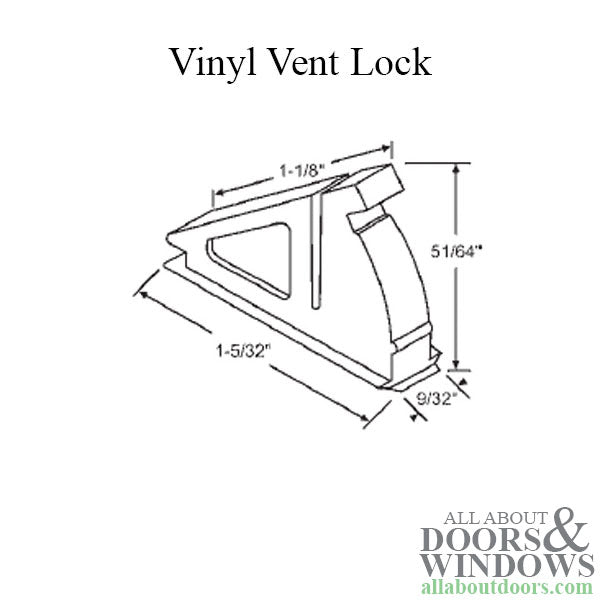 Vinyl Vent Lock - White - Vinyl Vent Lock - White