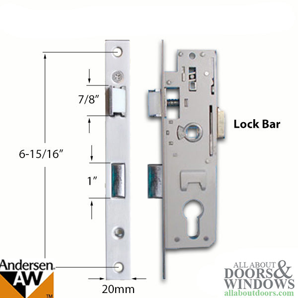 Storm Door Mortise Lock with Lock Bar Connector - Storm Door Mortise Lock with Lock Bar Connector