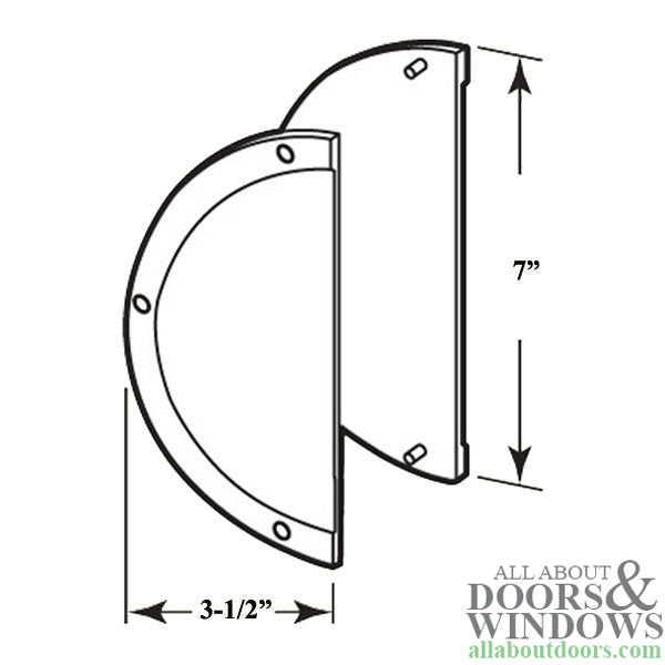 Plastic Screen Shield for Sliding Screen Door - Black - Plastic Screen Shield for Sliding Screen Door - Black