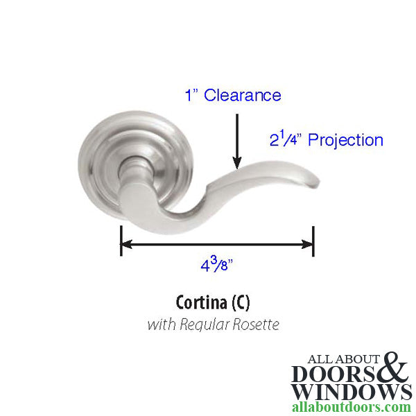 Emtek Cortina Keyed Entry Door Leverset, Regular Rosette, Left Handed - Oil Rubbed Bronze - Emtek Cortina Keyed Entry Door Leverset, Regular Rosette, Left Handed - Oil Rubbed Bronze
