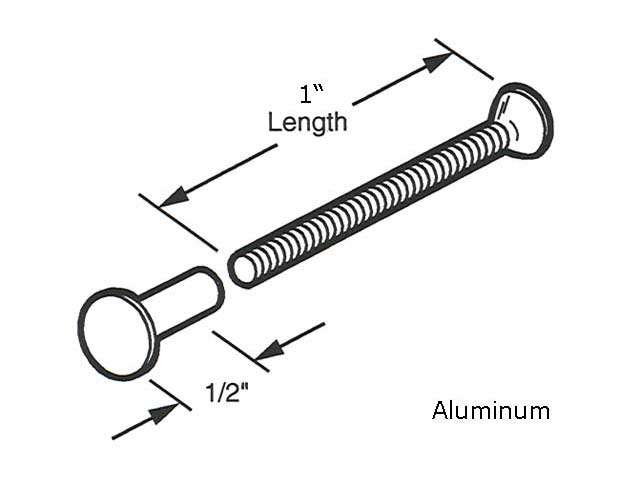 Post & Screws, Binder 1 inch- Aluminum (Thru-Bolt) - Post & Screws, Binder 1 inch- Aluminum (Thru-Bolt)