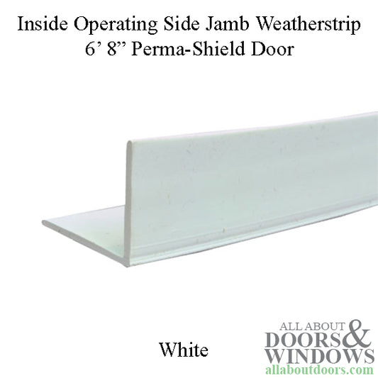 Andersen Inside Operating Side Jamb Weatherstrip, 6ft 8in Perma-Shield Gliding Doors, Non-Handed - White