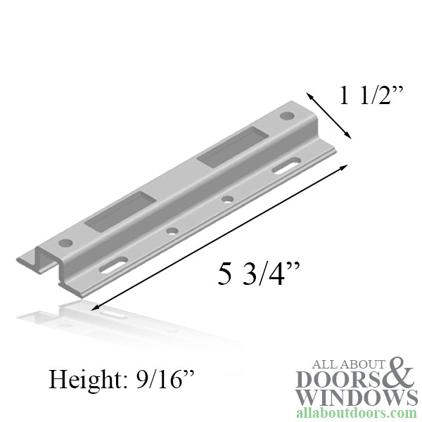 2 Part Extruded Strike for Interlock Patio Door - White - 2 Part Extruded Strike for Interlock Patio Door - White