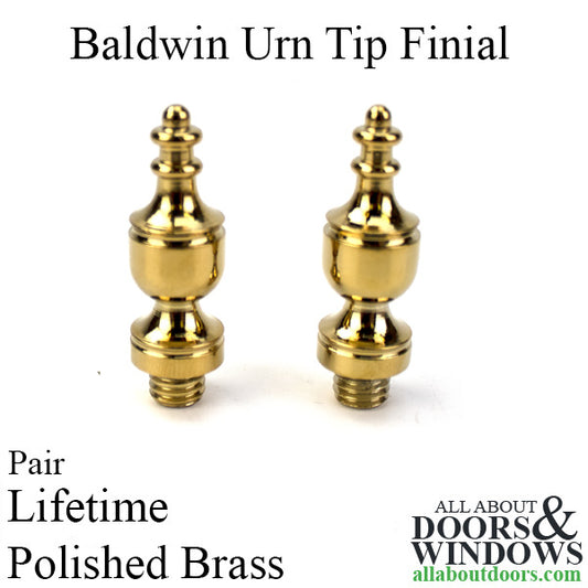 Baldwin 1091 Urn Finial - Lifetime Polished Brass