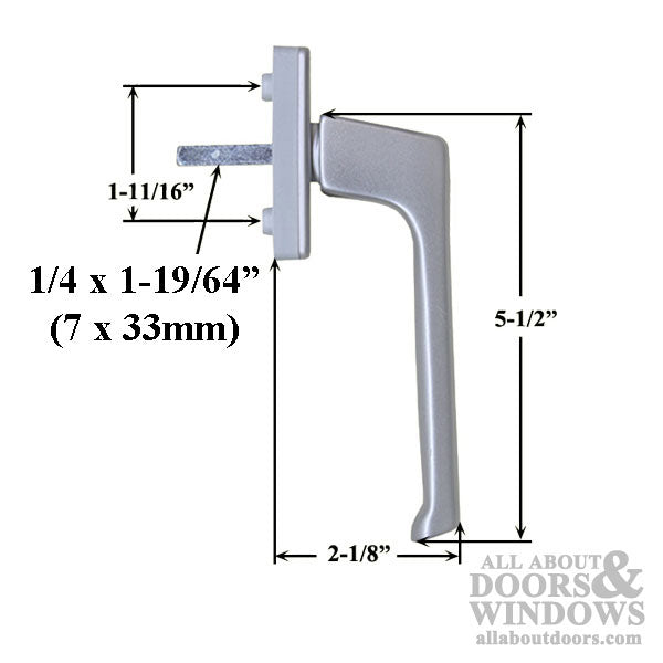 Tilt & Turn Dirigent-F Inside Handle, 7 x 33mm spindle - Tilt & Turn Dirigent-F Inside Handle, 7 x 33mm spindle