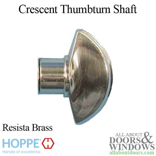 Crescent Knob for Sliding door HLS9000 Thumbturn Shaft - Resista Brass